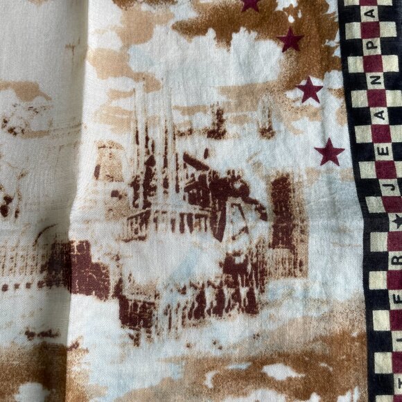Vintage Jean Paul Gaultier Cotton Scarf - Rare Architectural Print - Picture 4 of 11